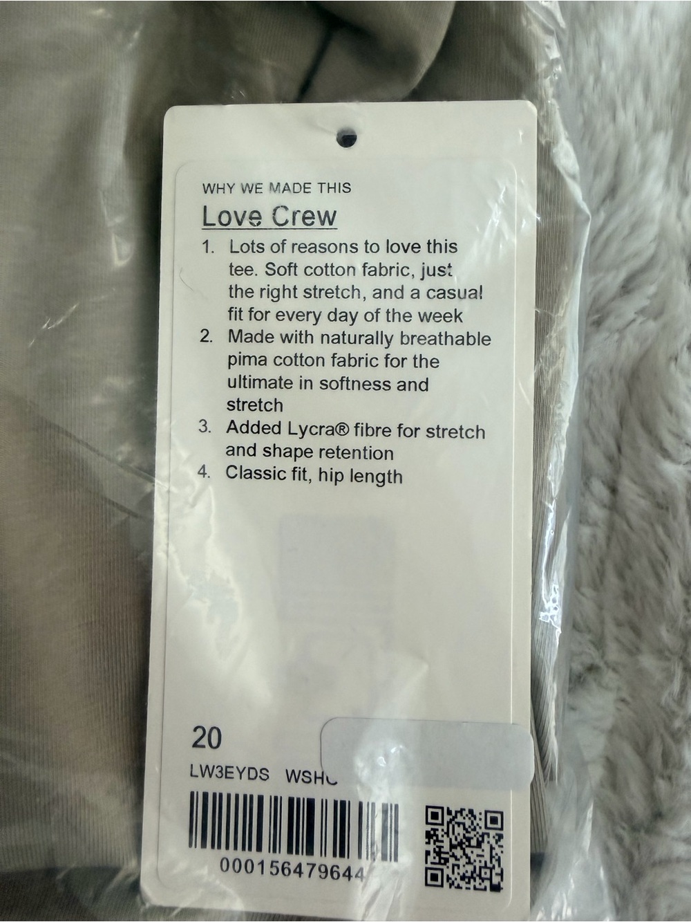 lululemon athletica Love Crew Short Sleeve Tee in taupe